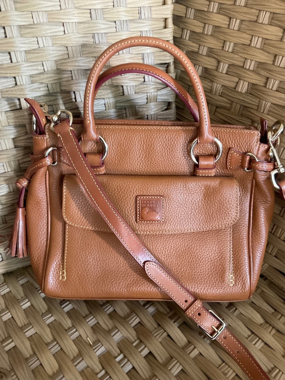 Dooney & Bourke Grain Leather Medium Pocket Satchel